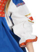 Русский народный костюм "Забава" детский льняной синий сарафан и блузка 1-6 лет фото 4 — Samovars.ru