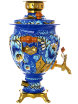 Набор самовар электрический 3 литра с художественной росписью "Кружево" с чайным сервизом и подносом, арт. 120318с фото 2 — Samovars.ru