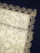 Салфетка серая с серым кружевом и кружевной отделкой арт. 7нхп-755, 115х65 фото 4 — Samovars.ru