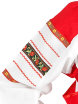 Русский народный костюм "Забава" для танцев льняной комплект красный сарафан и блузка XS-L фото 2 — Samovars.ru