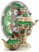 Набор самовар электрический 3 литра с художественной росписью "Ромашки на зеленом фоне", арт. 130479 фото 1 — Samovars.ru
