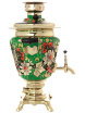 Набор самовар электрический 3 литра с художественной росписью "Ромашки на зеленом фоне", арт. 130479 фото 2 — Samovars.ru