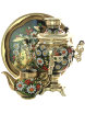 Набор самовар электрический 3 литра с художественной росписью "Ромашки на золотом", арт. 110603 фото 1 — Samovars.ru