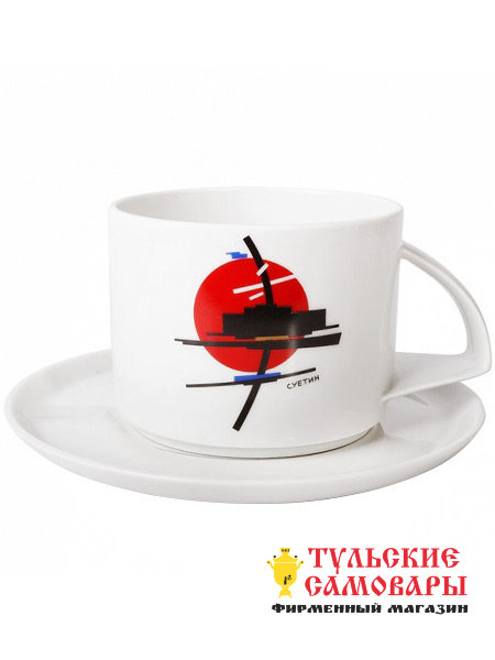Чайная чашка с блюдцем форма Баланс рисунок Суетин ИФЗ фото 1 — Samovars.ru
