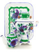 Набор самовар электрический 2 литра с чайником с художественной росписью "Сирень на белом фоне", арт. 110327 фото 1 — Samovars.ru